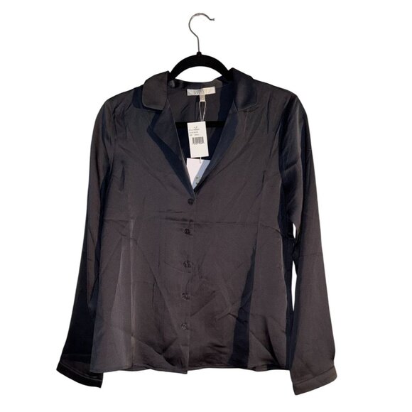 WAYF Womens Slate Button-Up Blouse Size S 100% Polyester - Picture 1 of 13